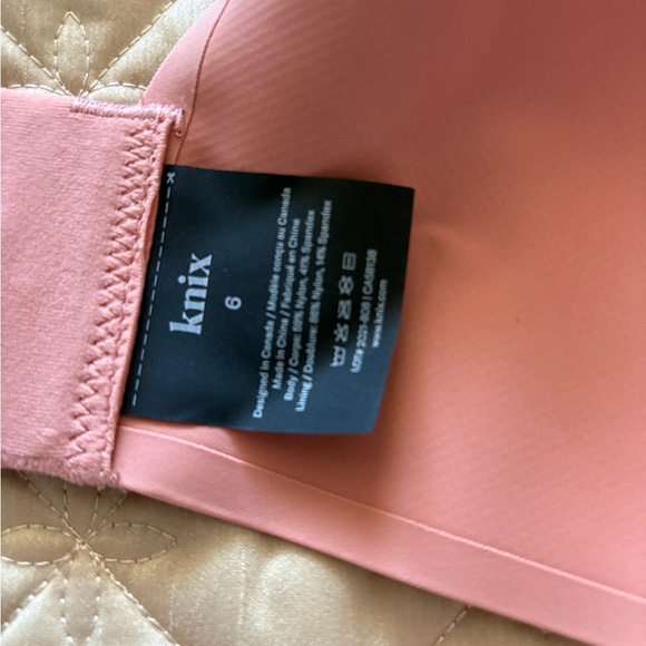 Knix Pink Sports Bra with Racerback and Front Zipper BNWT Size 6 - Picture 6 of 7